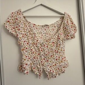 Active USA Floral Print Blouse